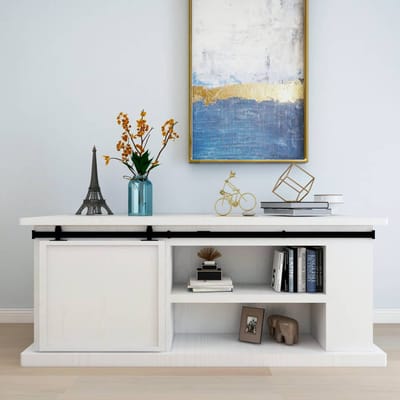 vidaXL - Ophangset - voor - minischuifdeur - 183 - cm - koolstofstaal
