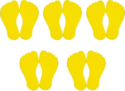 MDsport - Markeervoeten - 5 paar voetjes - Vloermarkering - Set van 5 - Geel