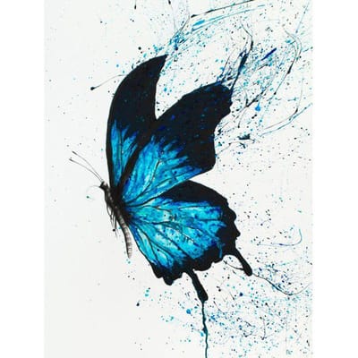 Peinture diamant 5D à faire soi-même, broderie de papillon, point de croix, animal, mosaïque 20X30CM black