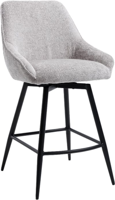 Tower Living Trino Barstoel - fabric Trenza 08 oyster (draaibaar)