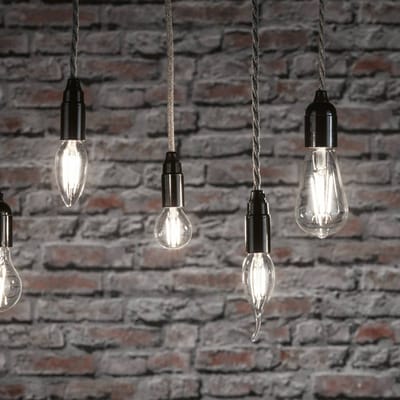 Filament 230 V LED kaars E14 2x470lm 2x4,8W 4000K Mat