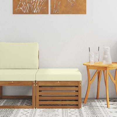 vidaXL - Buiten - Voetenbank - Massief - Acacia - Hout - Naturel