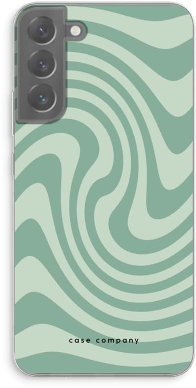 Case Company® - Hoesje geschikt voor Samsung Galaxy S22 Plus hoesje - Swirl Groen - Soft Cover Telefoonhoesje - Bescherming aan alle Kanten en Schermrand