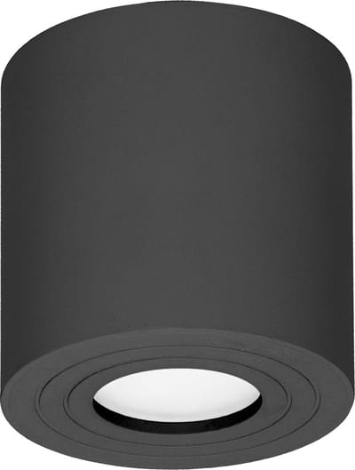MEGY Opbouwspot voor buiten - Plafondspot Downlight Rond - Tuinverlichting GU10 - Buitenverlichting met IP54 - Melkglas - Aluminium behuizing - Zwart