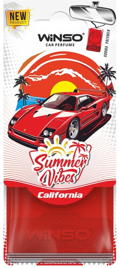 Car Airfreshner Polymeer - Summer Vibes - California
