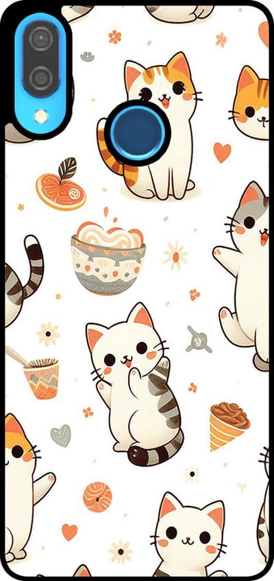 Smartphonica Telefoonhoesje Geschikt voor Huawei P20 Lite / Nova 3E met katten opdruk - TPU backcover case cat design geschikt voor Huawei Nova 3E;Huawei P20 Lite (2018)