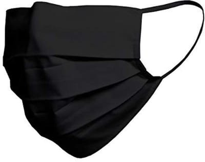 Katoenen Mondneusmasker Unisex, Zwart, Één Maat, 100% Katoen