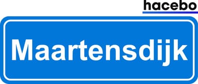 Hacebo - Plaatsnaam Sticker - 29x10 CM - Maartensdijk sticker - Verkeersborden sticker - grappige cadeaus - Maartensdijk