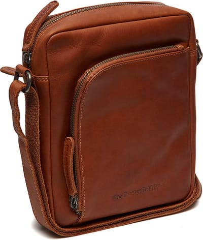 The Chesterfield Brand Leren Schoudertas Timor Shoulderbag Cognac Lichtbruin