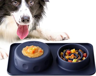 Honden likschaal - Voerbal traktatie - Langzaam voeren - Anti verstikking - 500 milliliter - Zwart