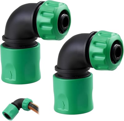 2 stuks tuinslang, snelkoppeling, hoekadapter, 1/2 inch, 90 graden tuinslangverbinder, graden slangkoppeling, aansluitingen, voor autowassen, gazonoppervlakken, tuinirrigatie