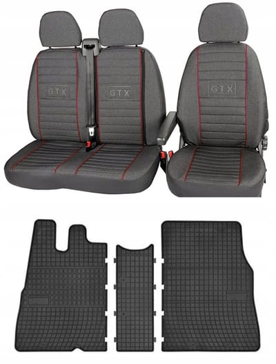 Citroen Jumper 1994-2006 - Set Autostoelhoezen + Rubberen Matten - 2+1 Configuratie - Maatwerk - Frogum
