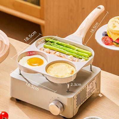 Keuken Ontbijtmaker Koekenpan Verdikte Omeletpan Anti-aanbak Eiersteak Ham Pannenkoek Houten Handvat Keuken Kookpot