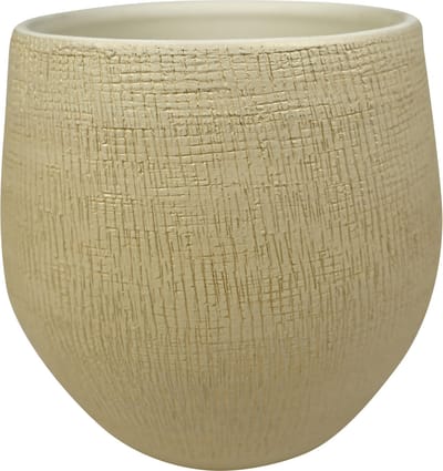 Ter Steege Plantenpot - moderne look - beige - 26 x 25 cm - bloempot