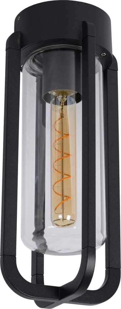 Lucide GARLAND - Plafonnière Binnen/Buiten - Ø 15,1 cm - 1xE27 - IP44 - Zwart