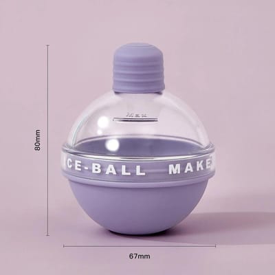 Whiskey Ijsvorm Bal, Premium Flexibele Siliconen Ijsblokjesbak met Grote Ronde Ijsballen voor Feest en Bars ijsemmer maker gray