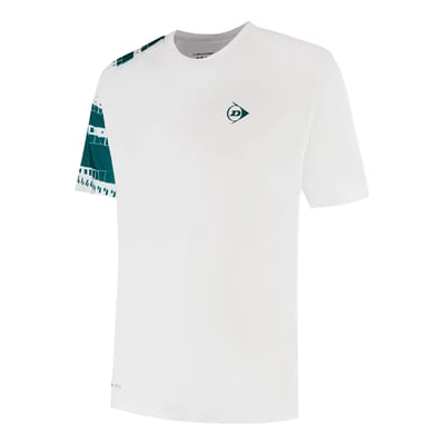 Dunlop T-shirt Heren-wit, donkergroen
