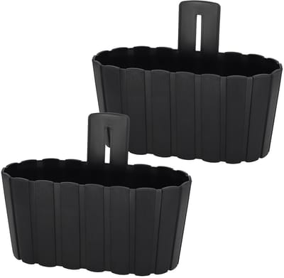 1836749 Serie - Antraciet Muurplantenbak - 28cm - Met Bevestiging