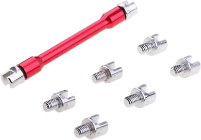 Spaaksleutel Set - Spaakmomentsleutel - Motorfiets Onderhoud - 10 Maten Tips - 93 mm Lengte - Rood