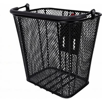 Panier de trottinette avec poignée Libération rapide Panier de vélo avant pour vélos pliants Trottinettes à genoux black
