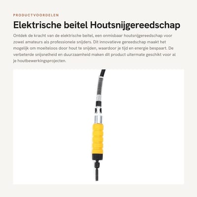 Dailygoods - Elektrische beitel - Houtsnijgereedschap - Efficiënt en gebruiksvriendelijk - Medium formaat - Professioneel snijden - Voor amateurs en p...