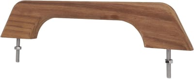 Dailygoods- Leuning 30 cm - Teakhouten Leuning - Ergonomische Handgreep - Weerbestendig - Duurzaam - Uniek Ontwerp - Bootleuning