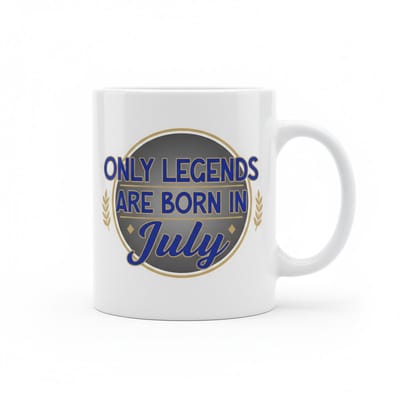 Only Legends Are Born in July Mok – Verjaardag Quote Koffiemok – 330 ml Keramische Mok Cadeau