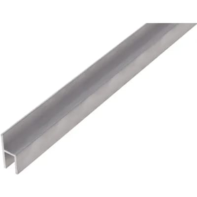 Alberts H-profiel - Aluminium Zilver - 26x11x1,5mm 1m