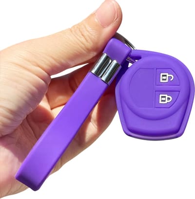 Siliconen Sleutelhoes Bescherming – Keychain Cover Fob Holder voor Autosleutels, Auto Accessoires, Sleutelbescherming - Paars
