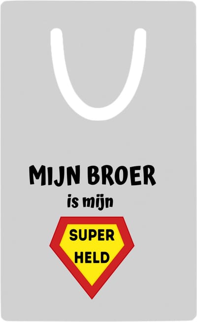 Hacebo® - mijn broer is mijn superheld metalen boekenlegger - Broer - super broer - verjaardag - cadeautje voor broer - broer artikelen - kado - geschenk Bladwijzer boekenleggers - 7.6 cm x 5cm
