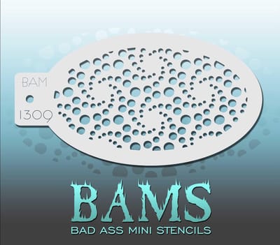 Bad Ass Stencil Nr. 1309 - BAM1309 - Schmink sjabloon - Bad Ass mini - Geschikt voor schmink en airbrush