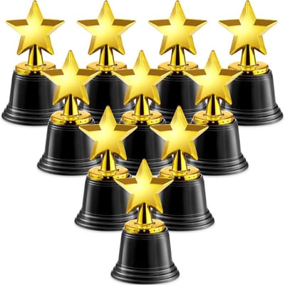 Ster Trofee Award - Gouden Bekers - Kinder Prijzen - Set van 12 - 114 cm - Goud