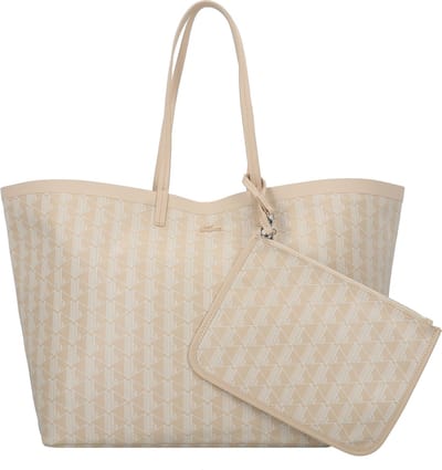 LACOSTE Shopper Schoudertas Zel Shopping Bag Mono Irish Cream Laponie Beige