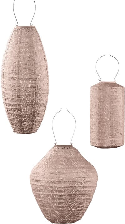 Lumiz Tuinverlichting op zonne energie - Solar tuinverlichting - Lumiz Solar Lampion - Roze Set - 3 stuks