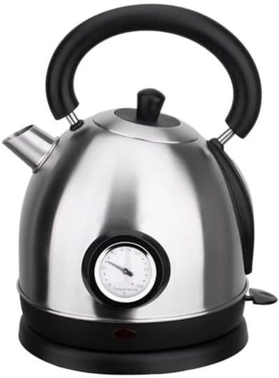 SNJY® Waterkoker Retro - Waterkoker Vintage - Waterkoker Design - 1,8 Liter - 2200 W - Zilver