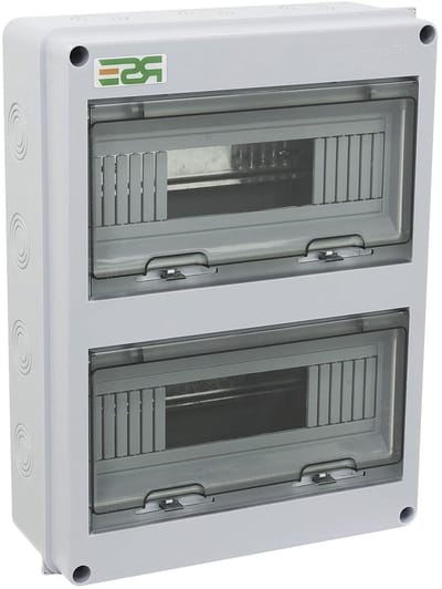 Verdeelbox - Groepenkast - Stroom Verdelen - IP65 Waterdicht - 34.8 x 26.5 cm - Grijs