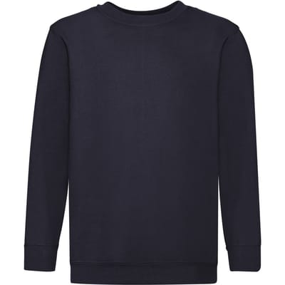 Fruit of the Loom Kinder/Kids Premium Sweatshirt met Inzetstuk (Deep Navy)