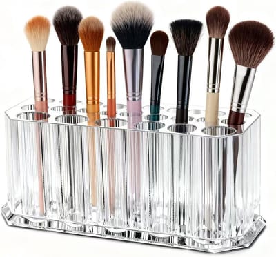 Make Up Borstel Houder - Make Up Organizer - Make Up Houder - 26 Sleuven Cosmetische Borstel - Cosmetische Opbergbox Pen Pot - Acryl - cosmetica-display - Transparante Cosmetica Organizer