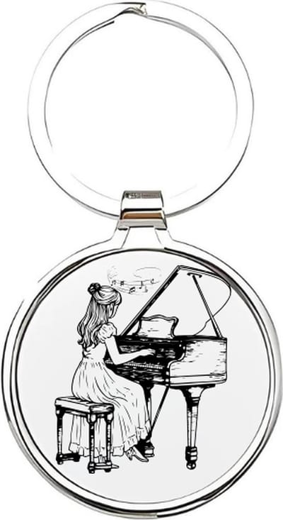 Akyol - Muzikant Sleutelhanger - muziek - De beste muzikant - Artiest - artiesten - muziek maken - piano - instrumenten - pianospeler - kunstvorm - zanger - zangeres - pianiste - cadeau voor een muzikante - 4 x 7,5 CM