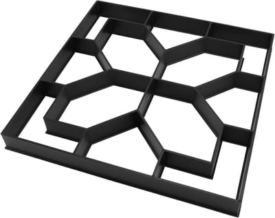 Betonpad Maker - Loopmaker Vorm - Tuinpad Aanleggen - Herbruikbaar ABS Materiaal - 40x40x4 cm - Zwart