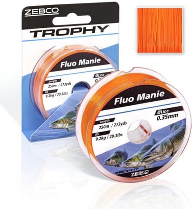 Zebco Nylon Trophy Fluo Manie 300m - Maat : 0.25mm
