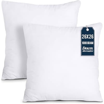 Decoratieve kussens voor binnen - 2 stuks, 66 x 66 cm, wit