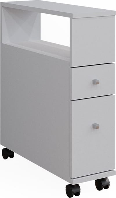 Vicco Fynn Badkamerkast – 17.6 x 61.6 cm met 2 laden Wit
