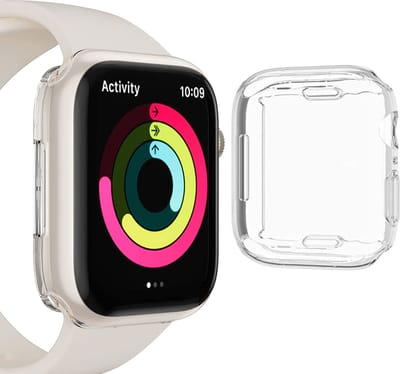 Geschikt voor Apple Watch 7 41 mm Screenprotector + Hoesje - Volledige Bescherming - Beschermglas Screen Protector Glas