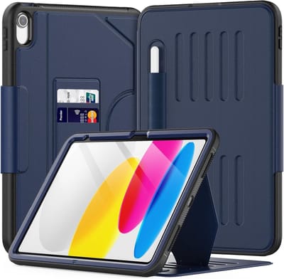 Tablet Hoes Geschikt Voor iPad A16 hoes 11th Generation 11 Inch 2025 - iPad 2022 10,9 10e Generatie Blauw - iPad 2022 hoes met Multi-Angle Magnetic Stand, Auto Sleep/Wake, Pencil Houder - Extra Stevig - Schokbestendig