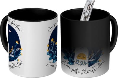 Magische Mok - Foto op Warmte Mokken - Koffiemok - Quotes - Spreuken - Ga je mee naar buiten? - Magic Mok - Beker - 350 ML - Theemok - Mok met tekst