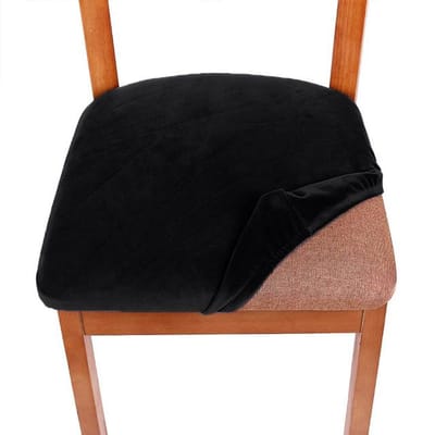 1 Stuk Stretch Velours Stoffen Stoelhoes 15 Kleuren Zitkussen Stoelhoezen Elastische Zithoes Voor Eetkamer Thuis Feest Decoratie