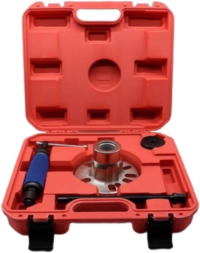 Hydraulische Uitdrukkersset - Wielnaaf Trekker - Aandrijfassen Demonteren - 10 Ton Capaciteit - 4 & 5 Bouten - Rood
