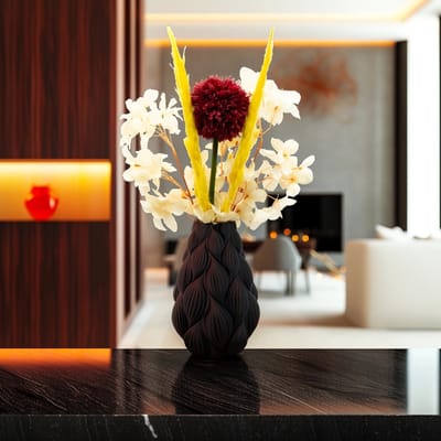Lamina moderne vaas – Decoratieve vaas - IJsblauw - 3d geprinte vaas – geschikt voor droogbloemen - 30CM