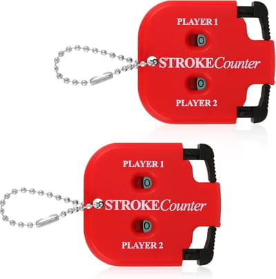 Golf Slagenteller - 2st Mini Golf Scorekeeper - Handige Draagbare Scorekeeper voor 2 Spelers met Sleutelhanger voor Wedstrijden en Spellen